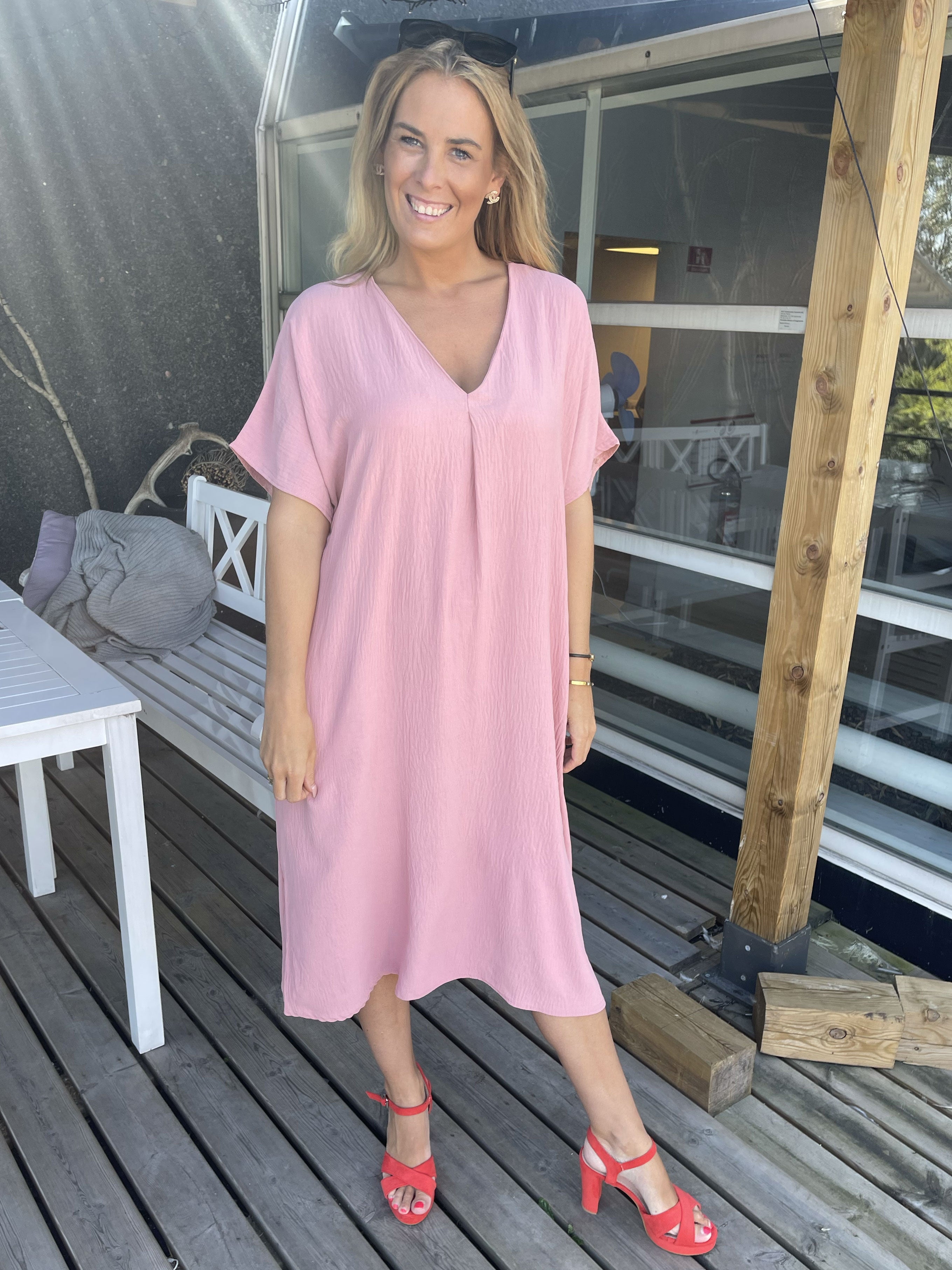 Magga - Lang simpel t-shirt kjole